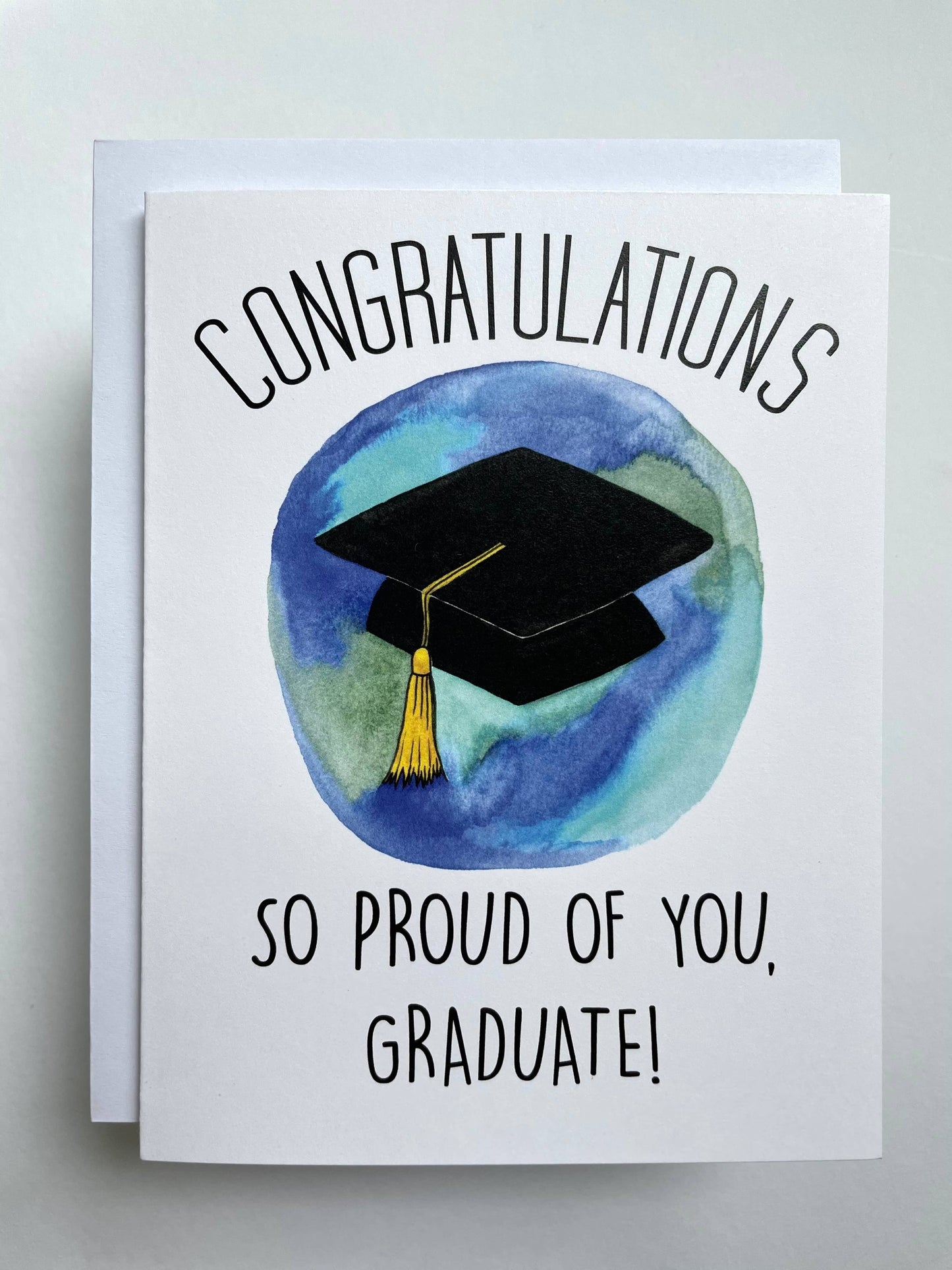 Graduation Congratulations - Watercolor Greeting Card