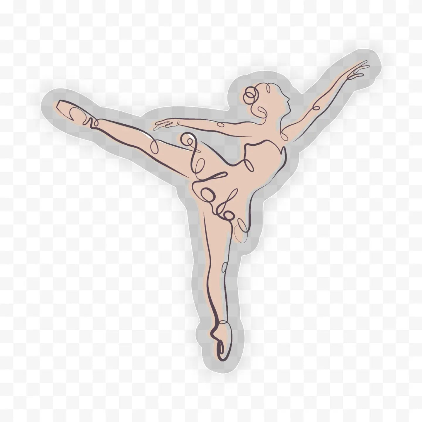 Stickers- Ballerina En Pointe Clear Vinyl Sticker