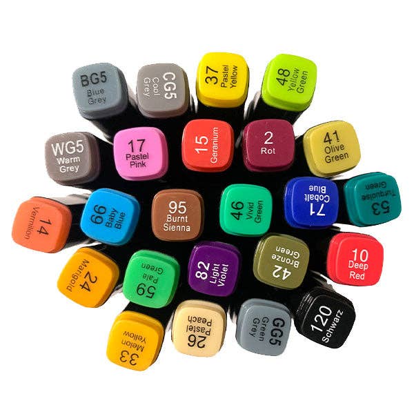 Activities - TouchHero Double-Sided Alcohol Based Markers (24 Pack) 1mm & 6mm Tips