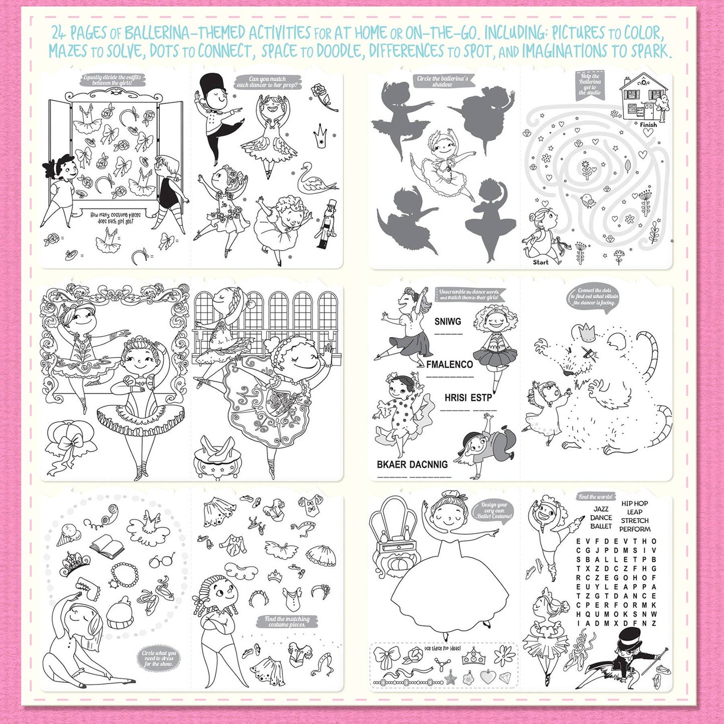Little Book of Big Fun | Ballerina Activity Book + Stickers