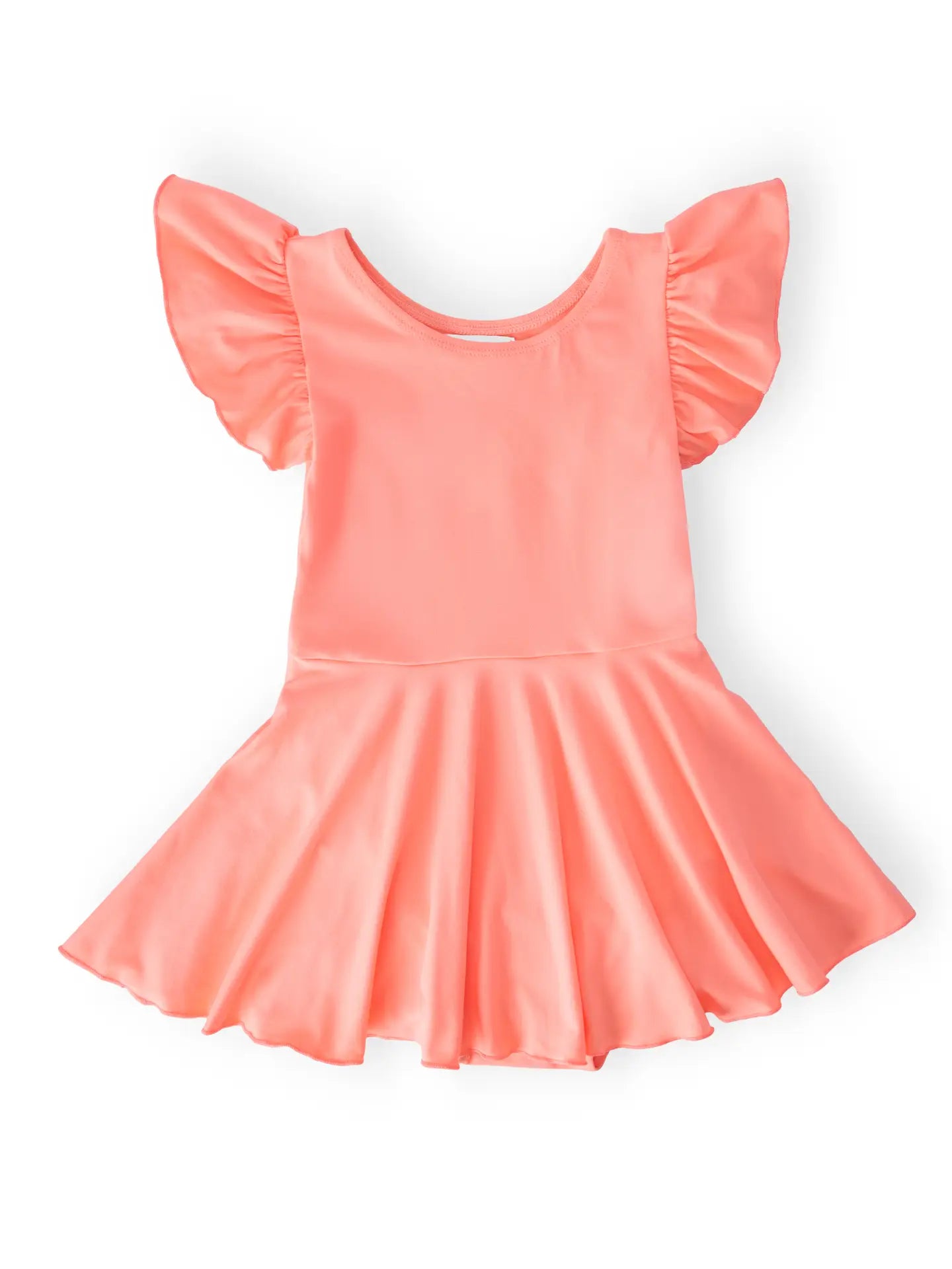 Neon Coral S/S Twirl Leotard