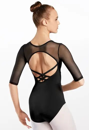 Mesh Sleeve Leotard