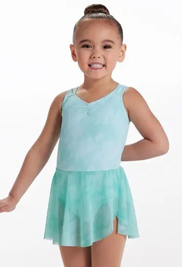 Weissmans Printed Pinch-Front Leotard Dress