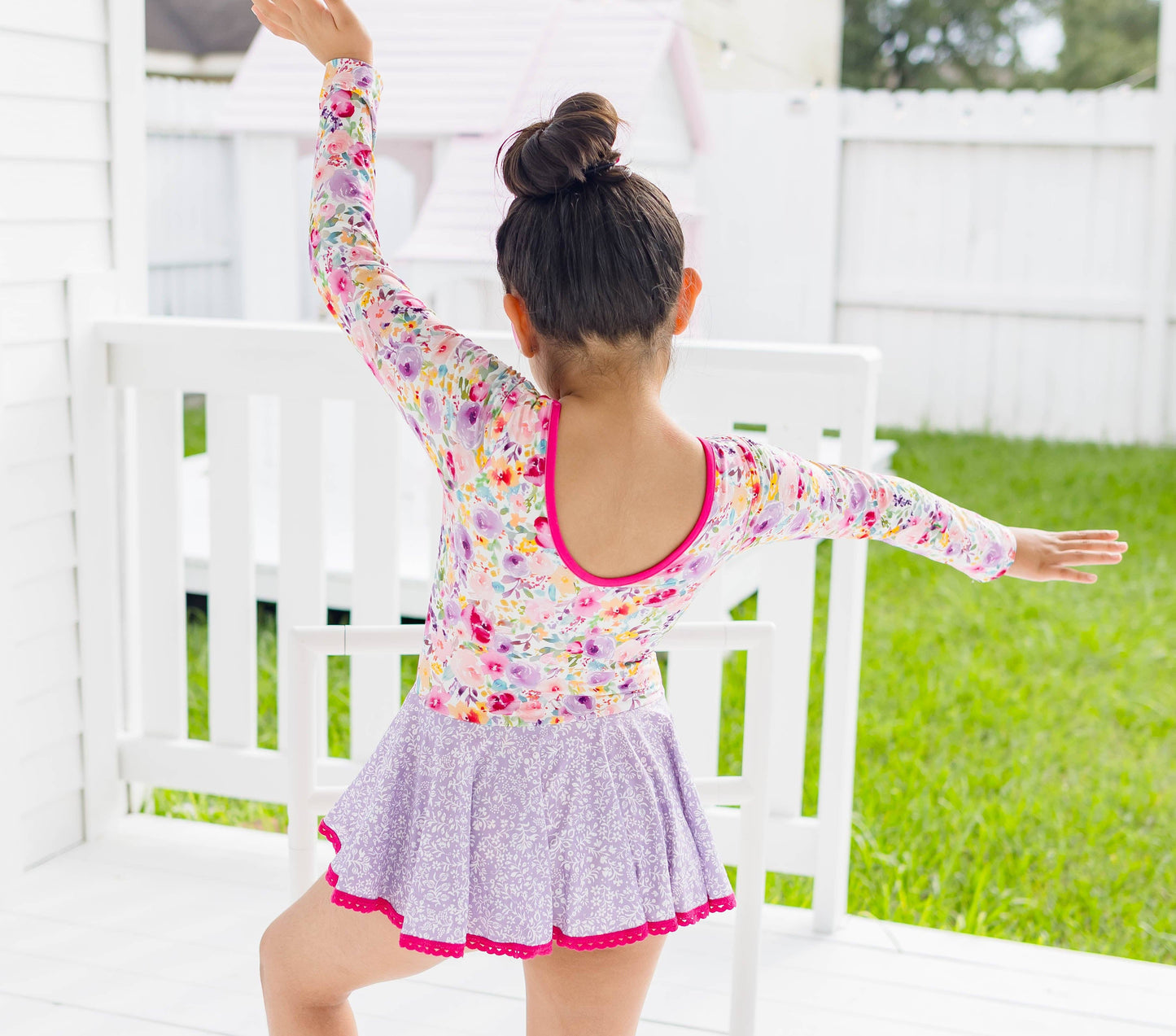 Farrah Leotard - Bloom Burst (Long Sleeve)