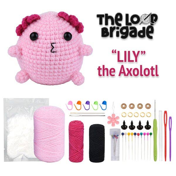 Activities - The LOOP Brigade: DIY Mini Crochet Kit - Lily the Axolotl