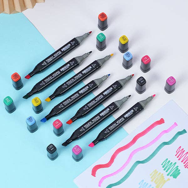 Activities - TouchHero Double-Sided Alcohol Based Markers (24 Pack) 1mm & 6mm Tips