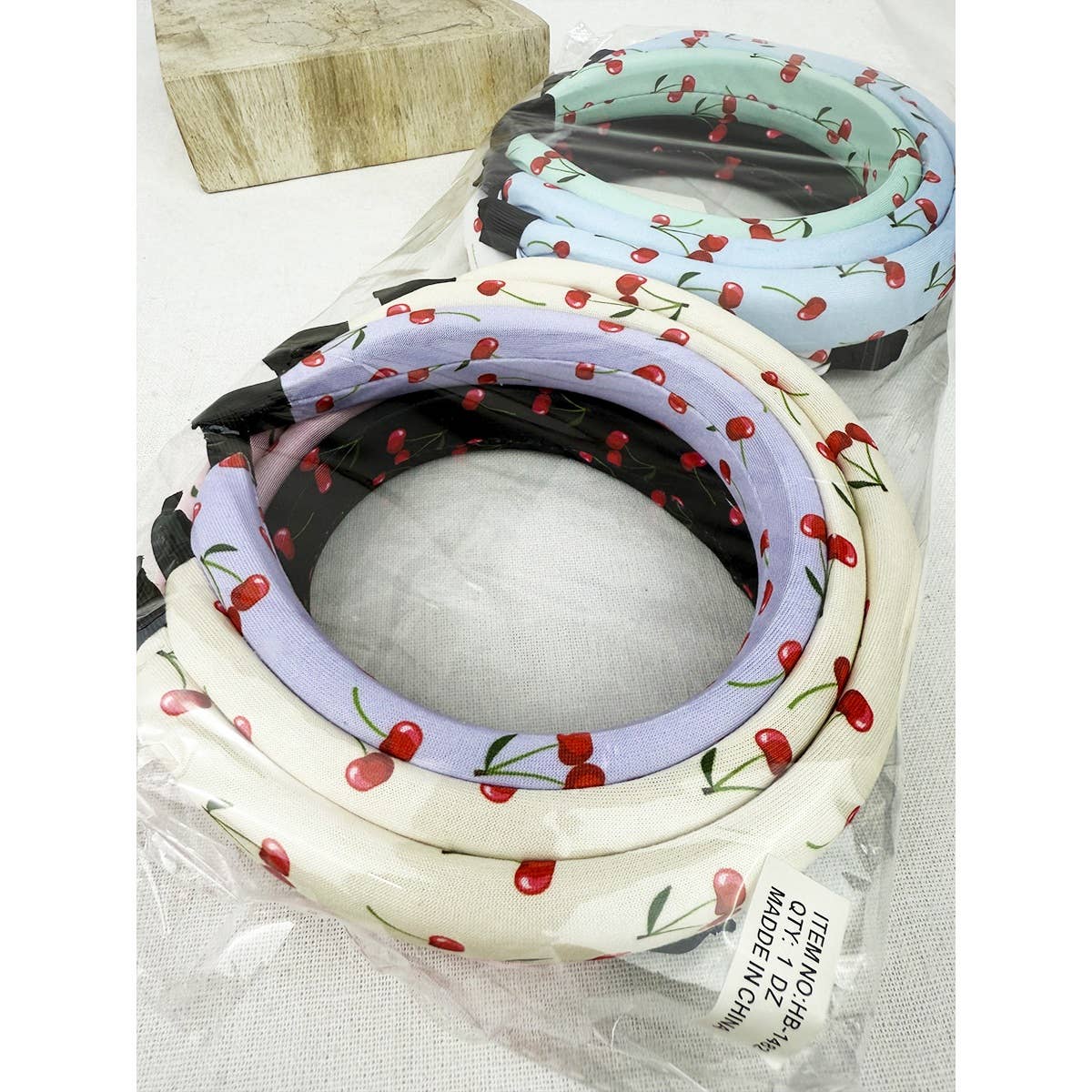 Cherry Print Padded Headband