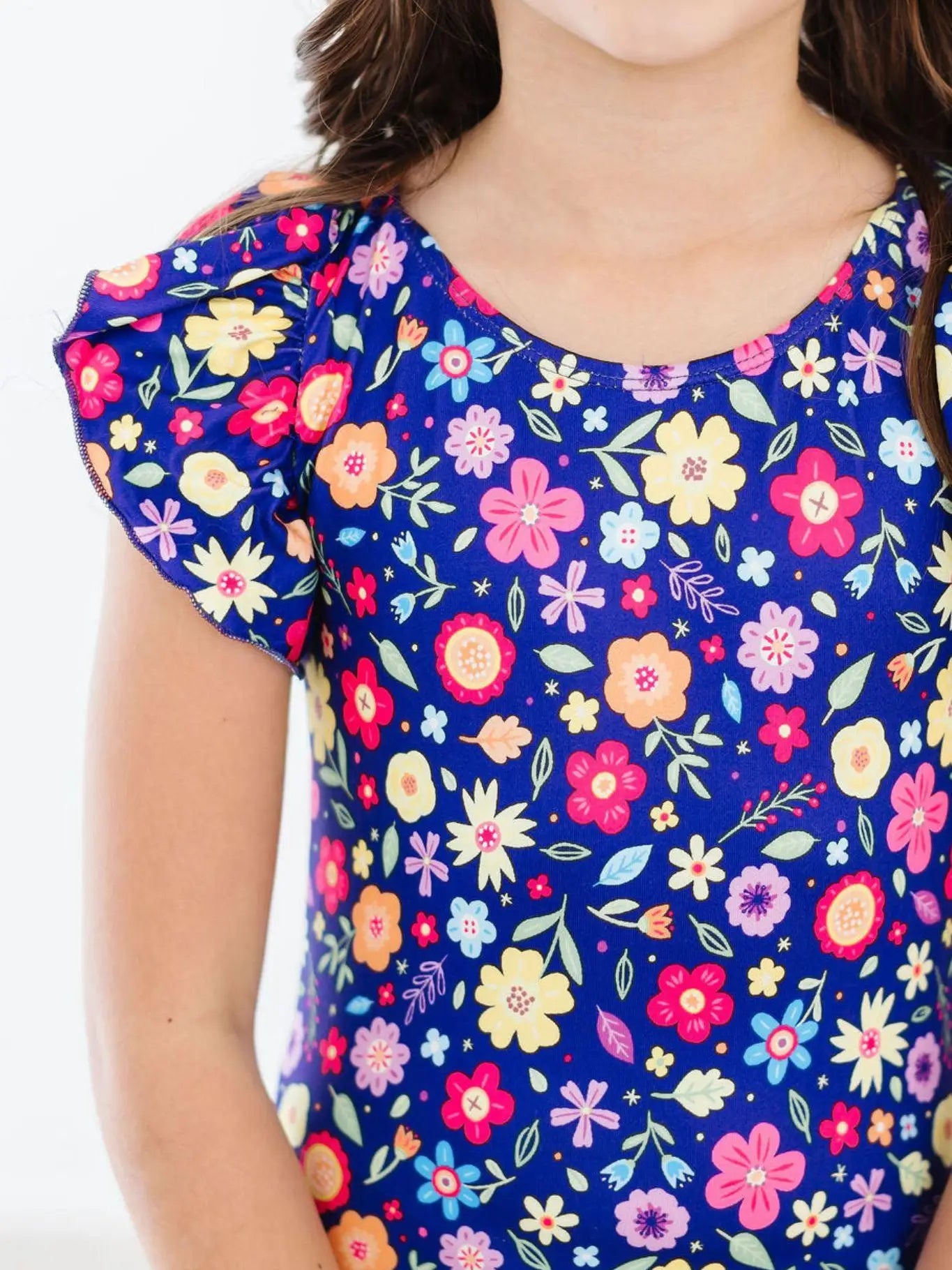 Pick A Posy S/S Flutter Sleeve Leotard