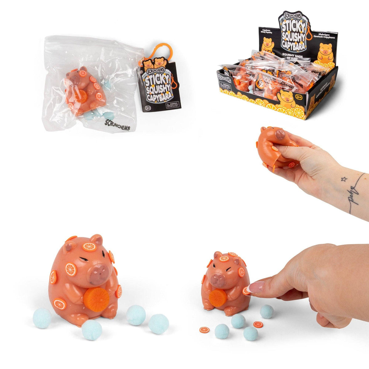 Scrunchems® Sticky Squishy Capybara Fidget Toy (1pc)