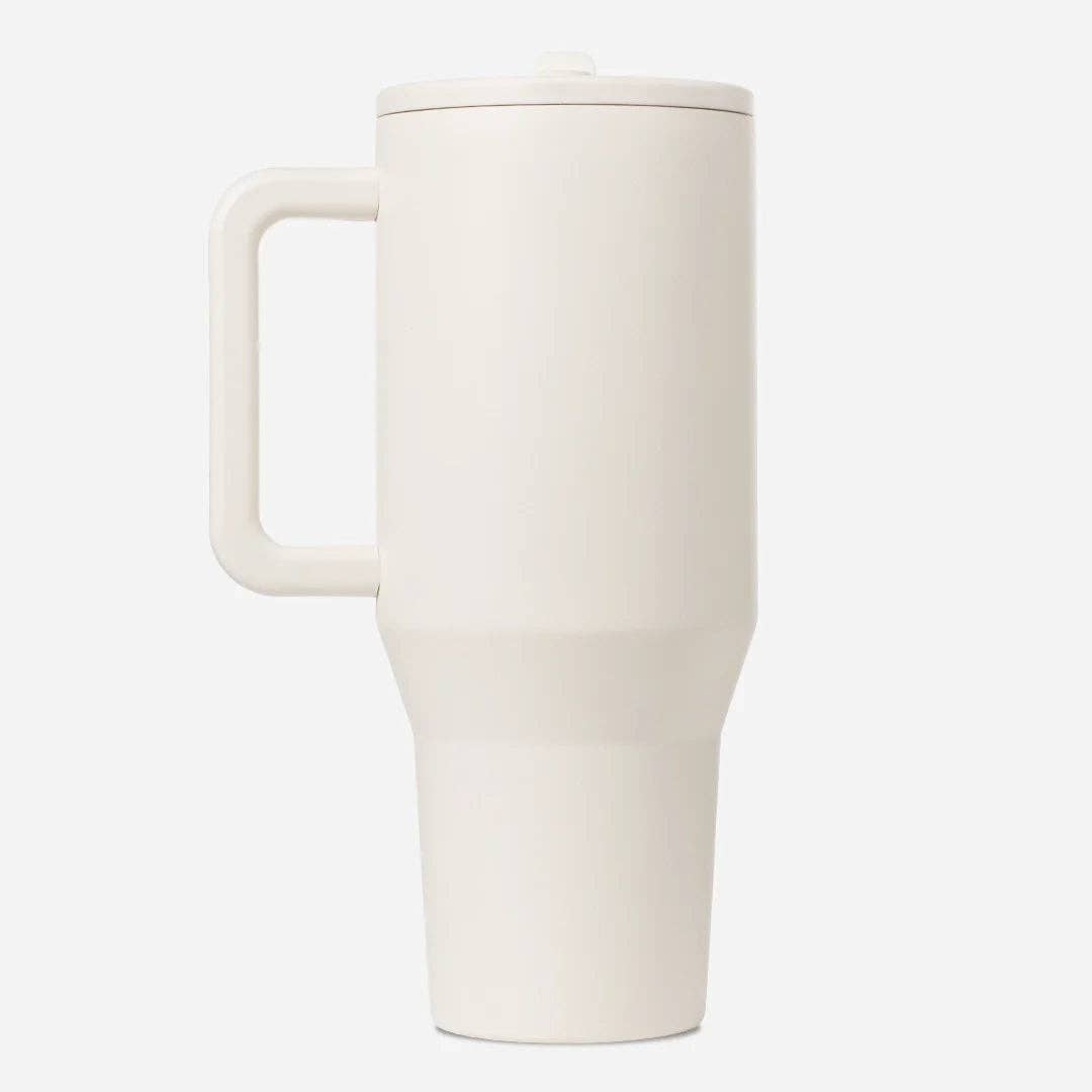 Cream HydroJug 40 oz Traveler Tumbler