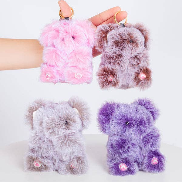 Bao Bear Furry Kawaii Plush Keychain Mystery Tin