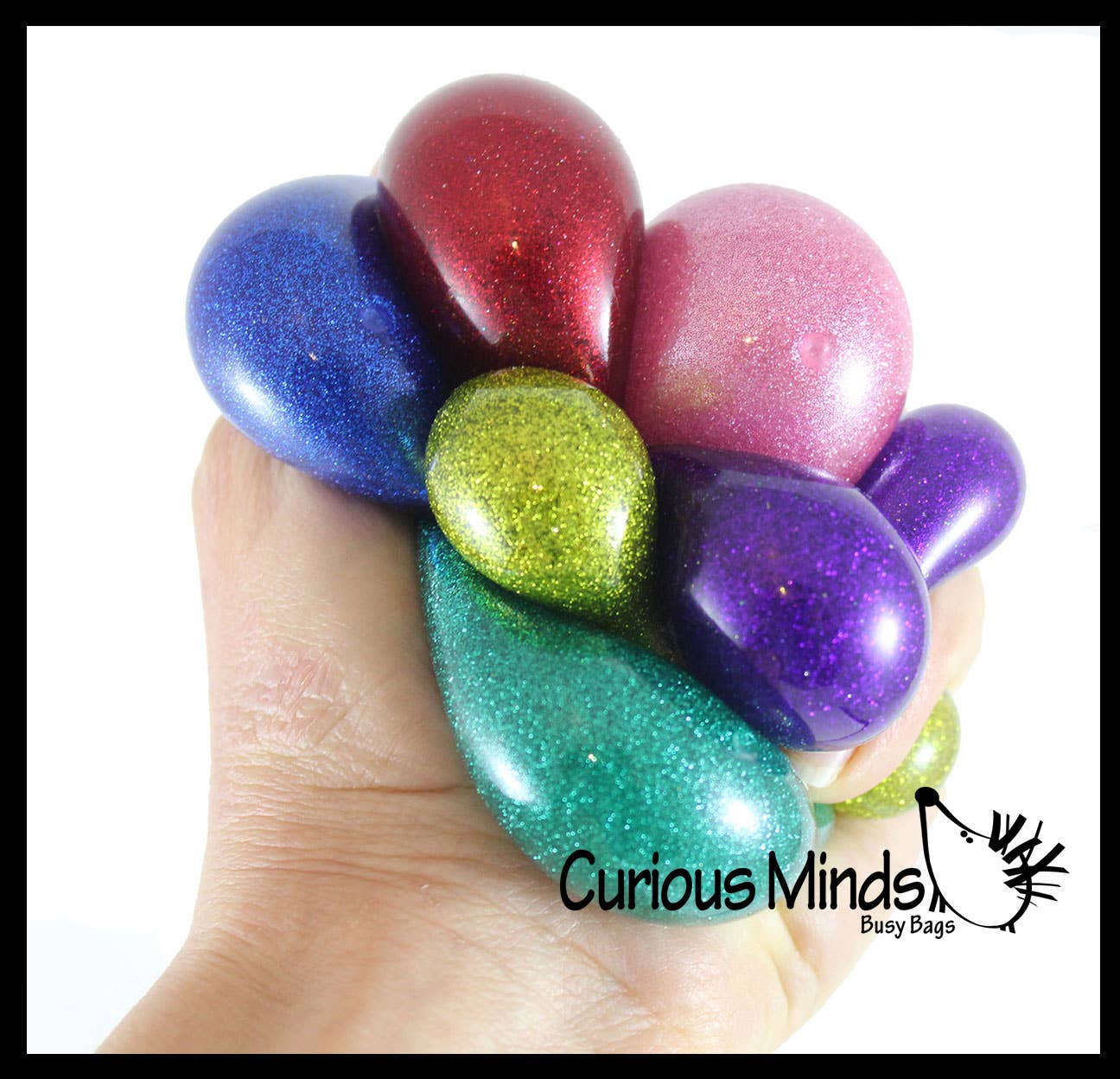3 Stress Balls -Metallic Glitter