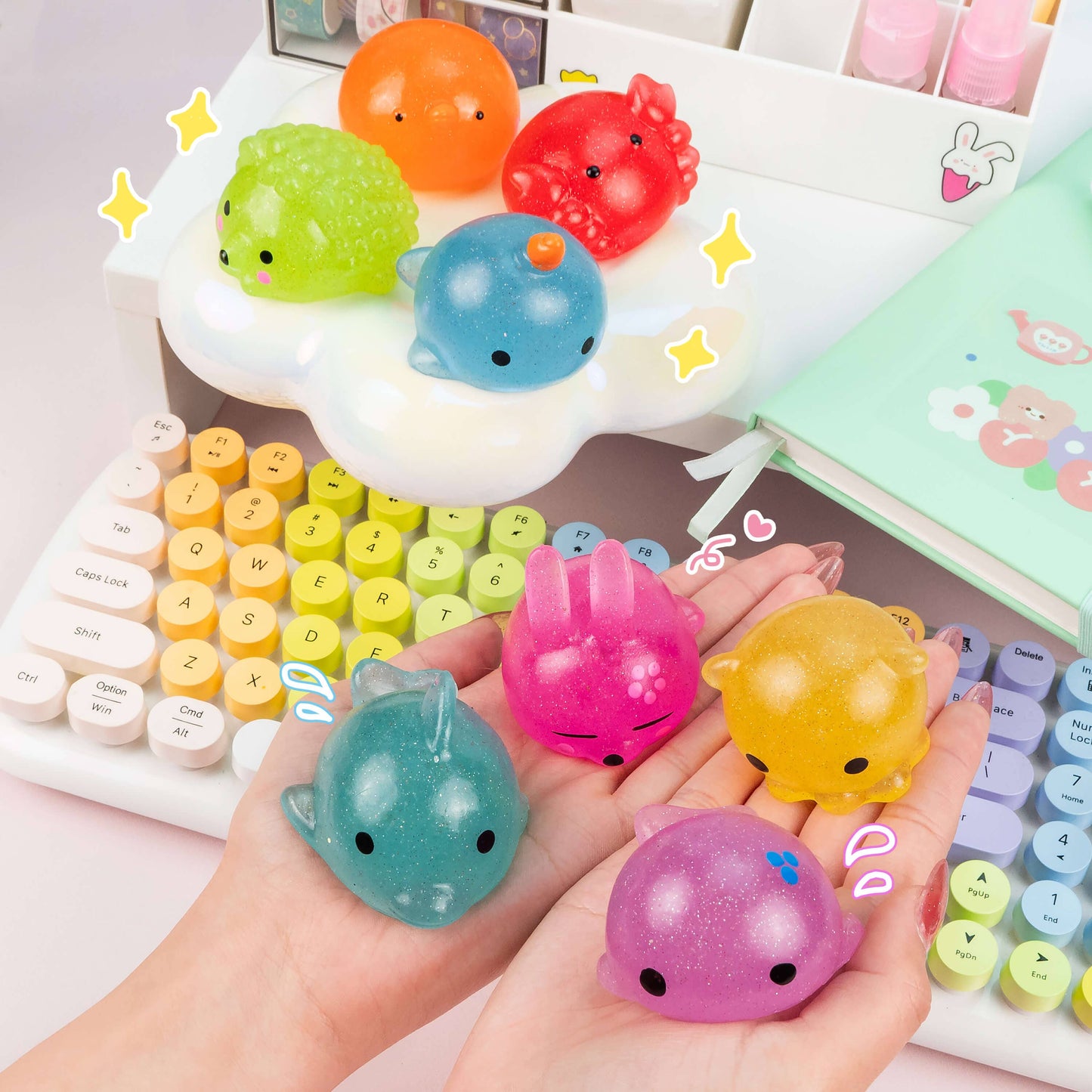 Jumbo Glitter Mochi Sensory Toy PDQ (24pcs/case)