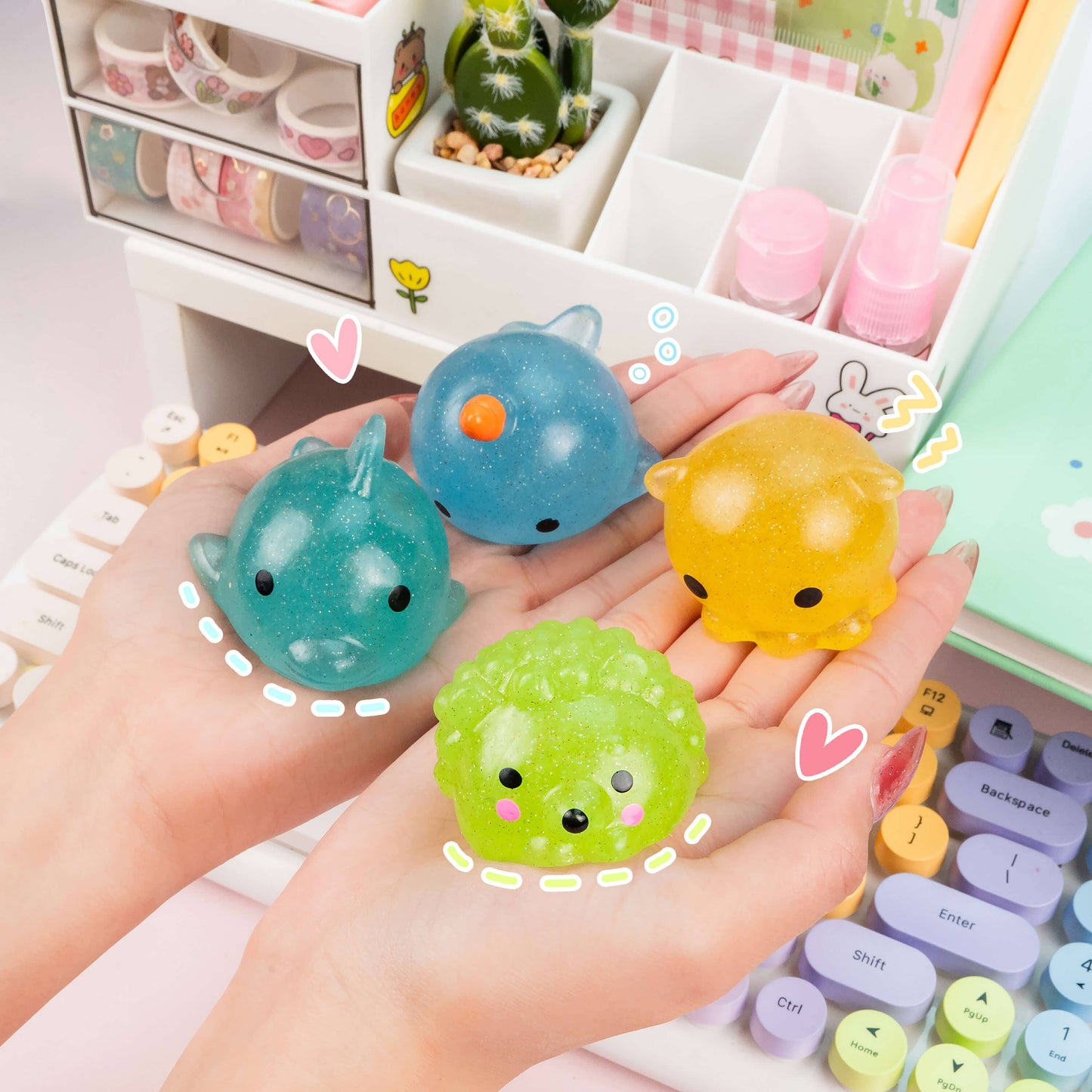 Jumbo Glitter Mochi Sensory Toy PDQ (24pcs/case)