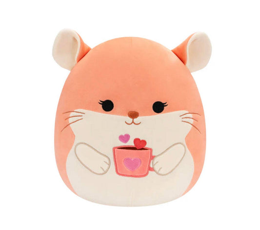 Squishmallow Plush Toy Valentine 5" Erica Chinchilla w/ Mug