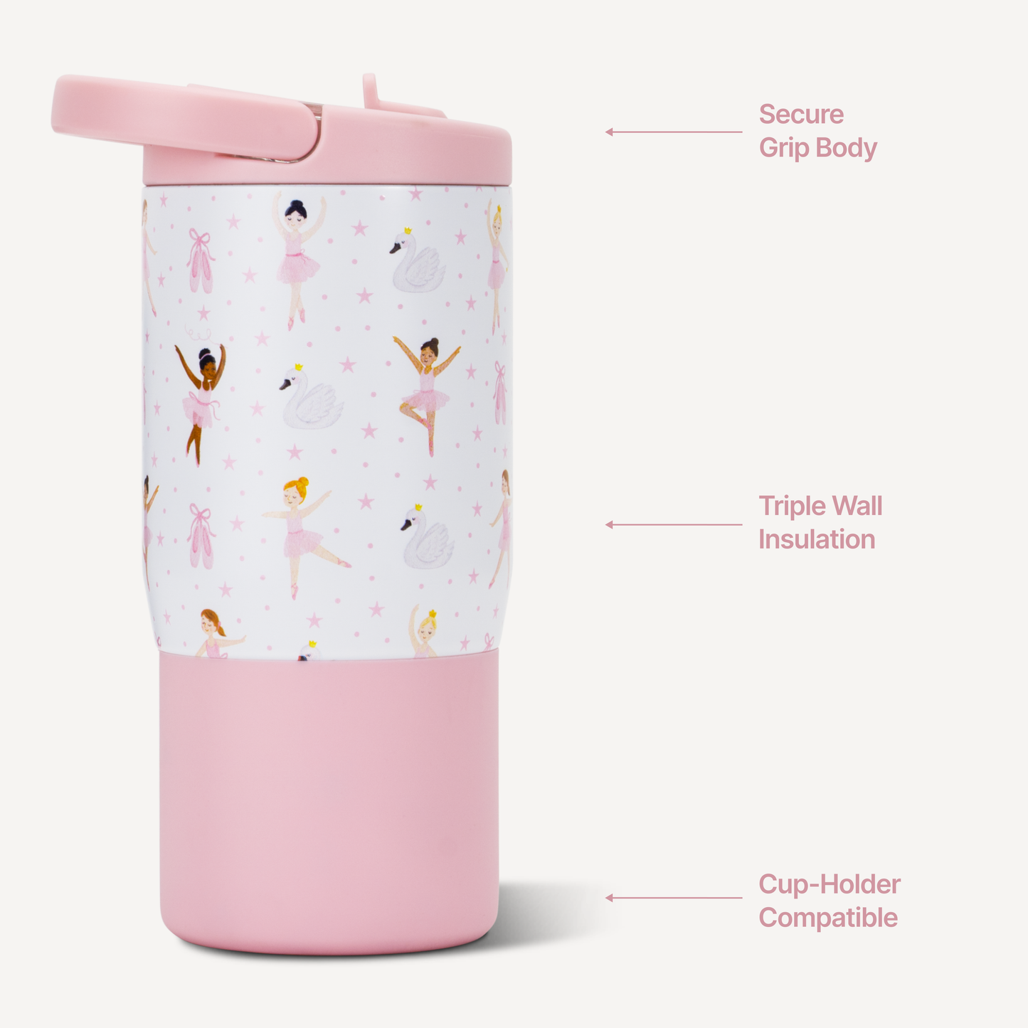 Ballerina HydroJug 14 oz Sport Kids Water Bottle