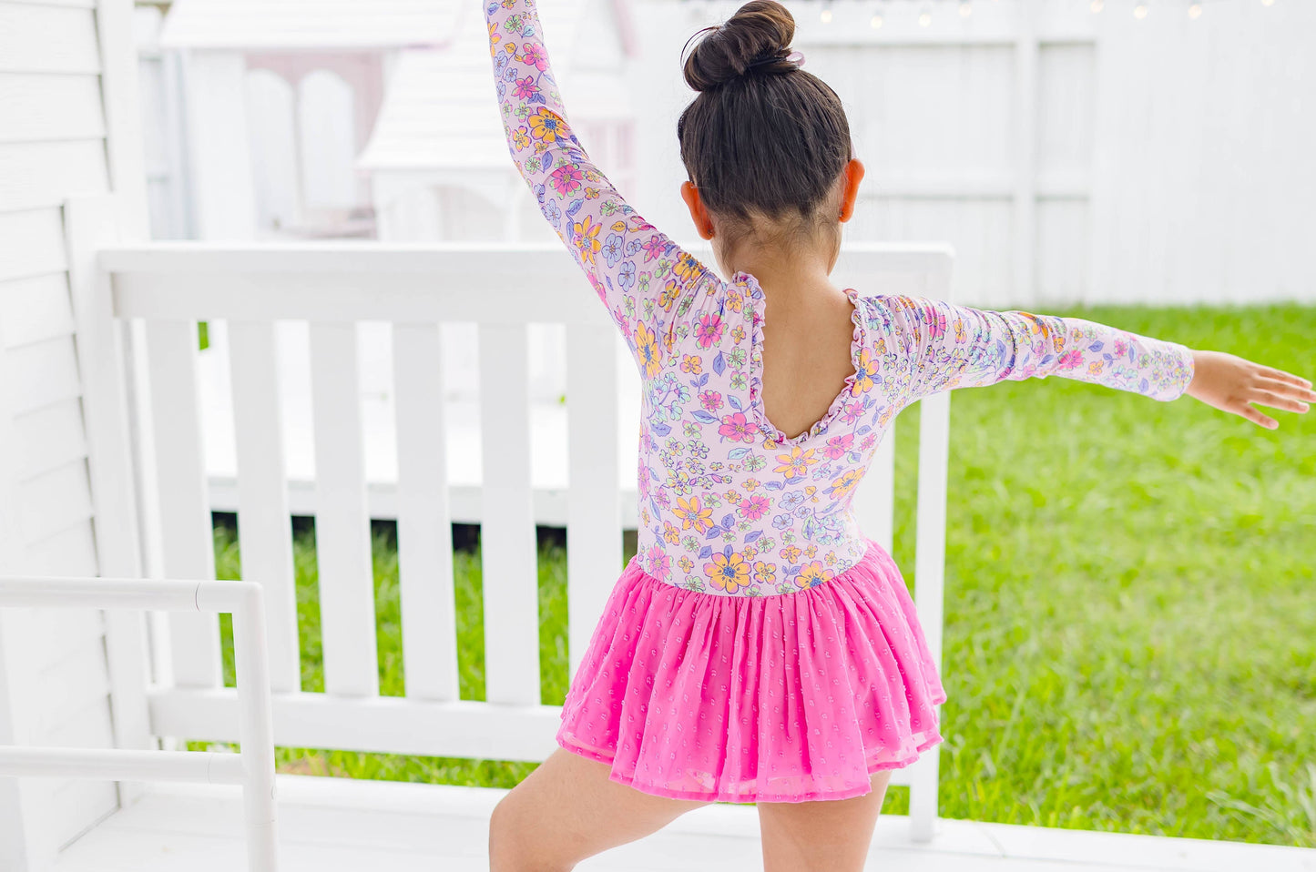 Farrah Leotard - Sunset Sorbet (Long Sleeve)