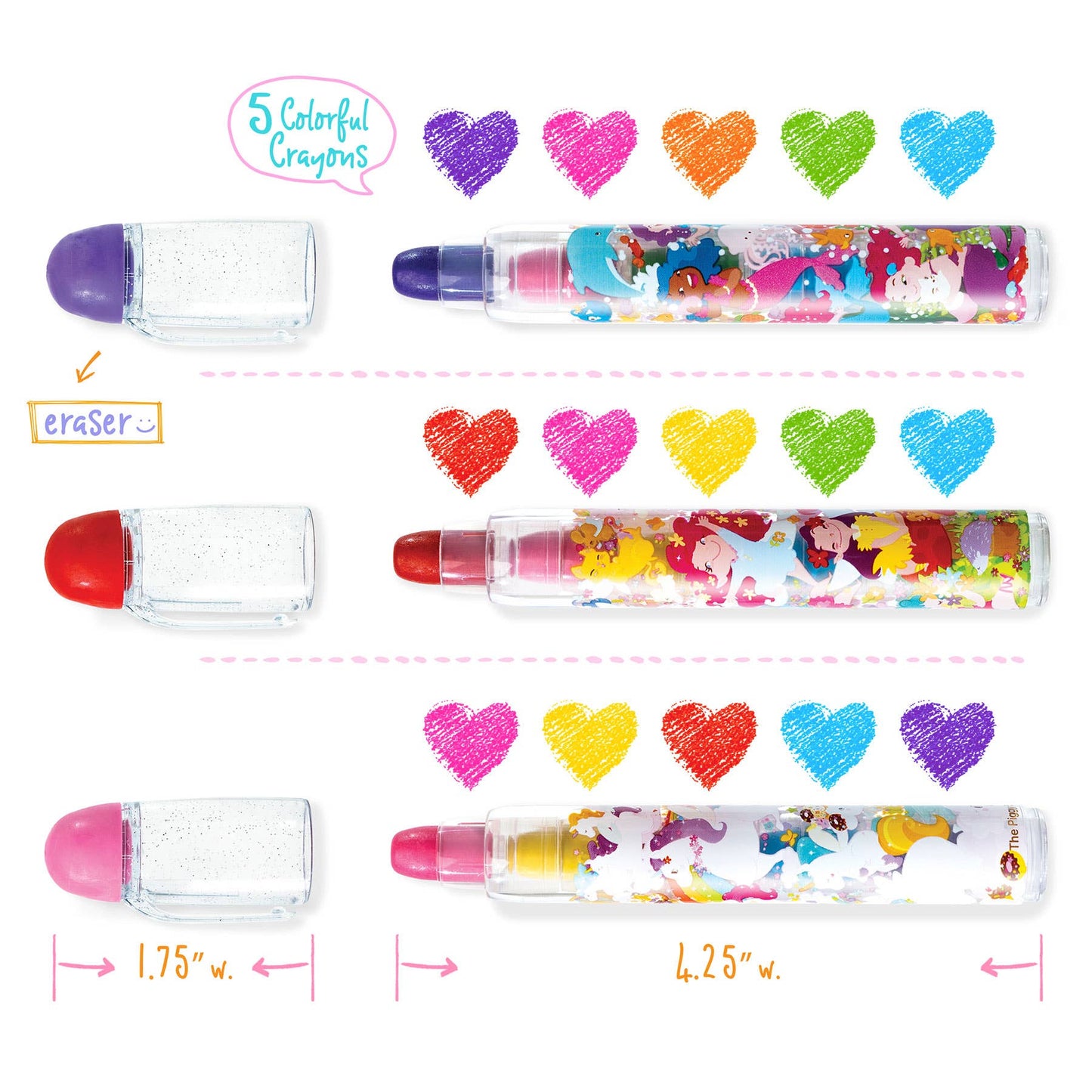 Color Stack to Go Erasable Crayons | 24 pc display