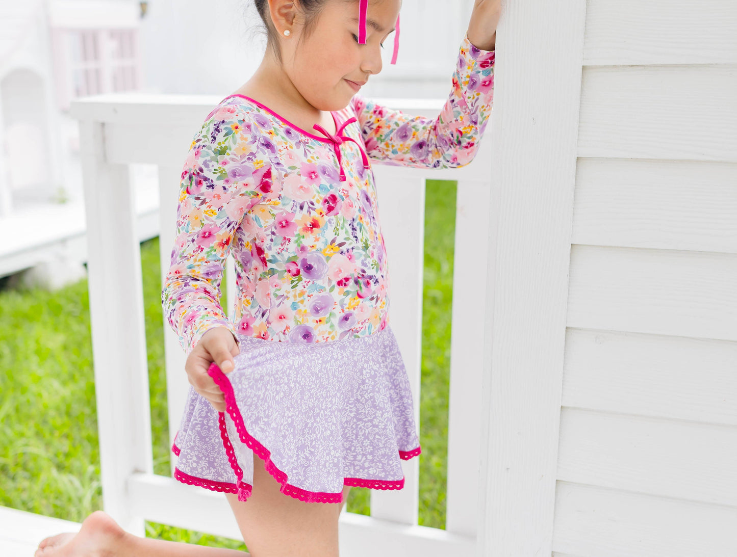 Farrah Leotard - Bloom Burst (Long Sleeve)