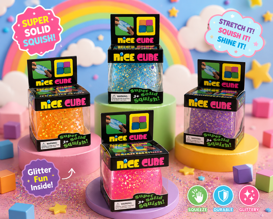 Nice Cube Glitter Squishy Toy