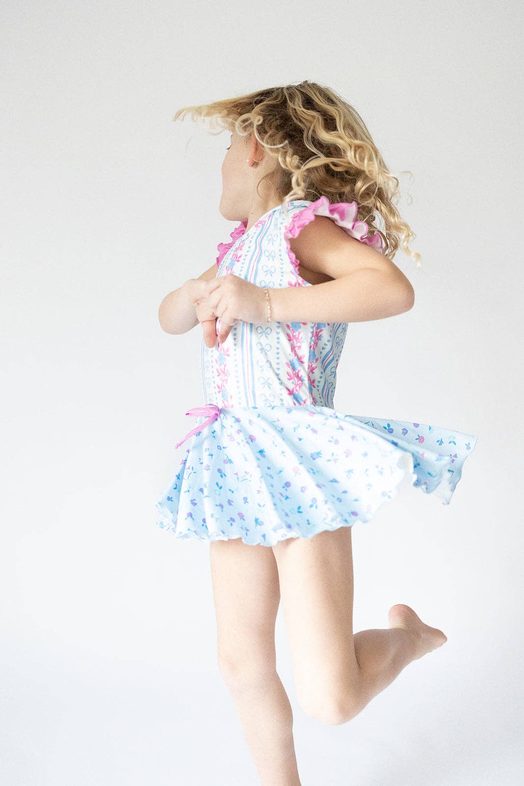 Farrah Leotard - Rosé Ribbon Luxe