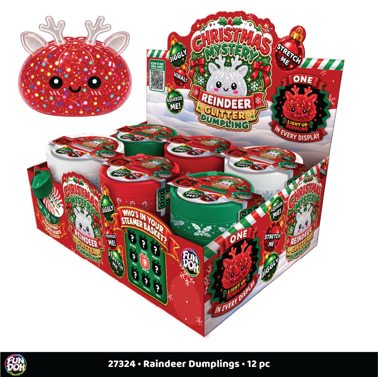 Fun Doh Christmas Mystery Reindeer Dumpling Squishy Toy