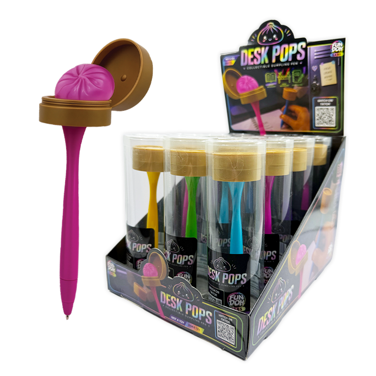 Fun Doh Squishy Dumpling Pen Desk Pop Variety