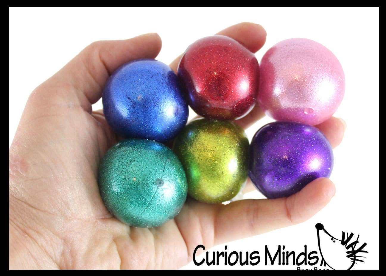 3 Stress Balls -Metallic Glitter