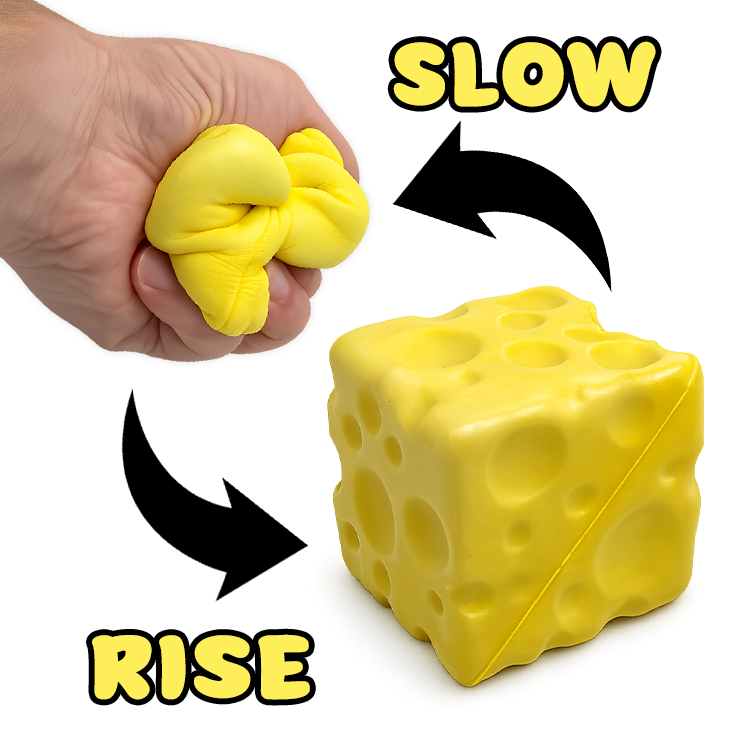 Fun Doh Slow-Rise Cheese Sensory Squishy Toy