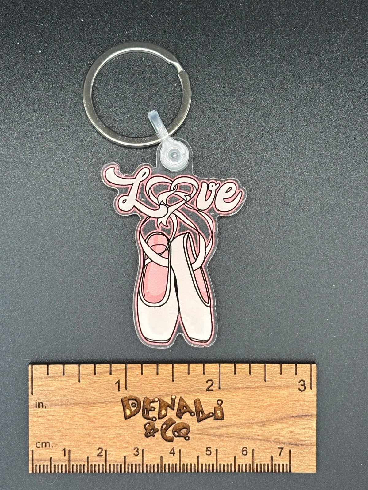 Pointe Shoes Love Acrylic Keychain