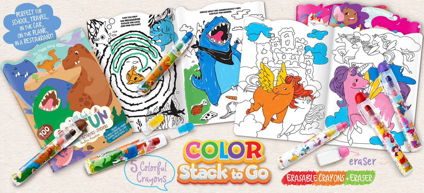 Color Stack to Go Erasable Crayons | 24 pc display
