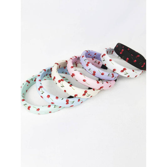 Cherry Print Padded Headband
