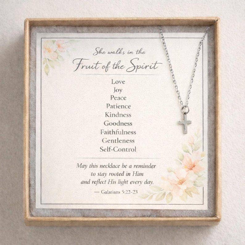 Fruit of the Spirit Cross Necklace