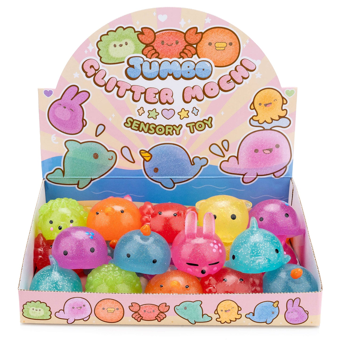 Jumbo Glitter Mochi Sensory Toy PDQ (24pcs/case)