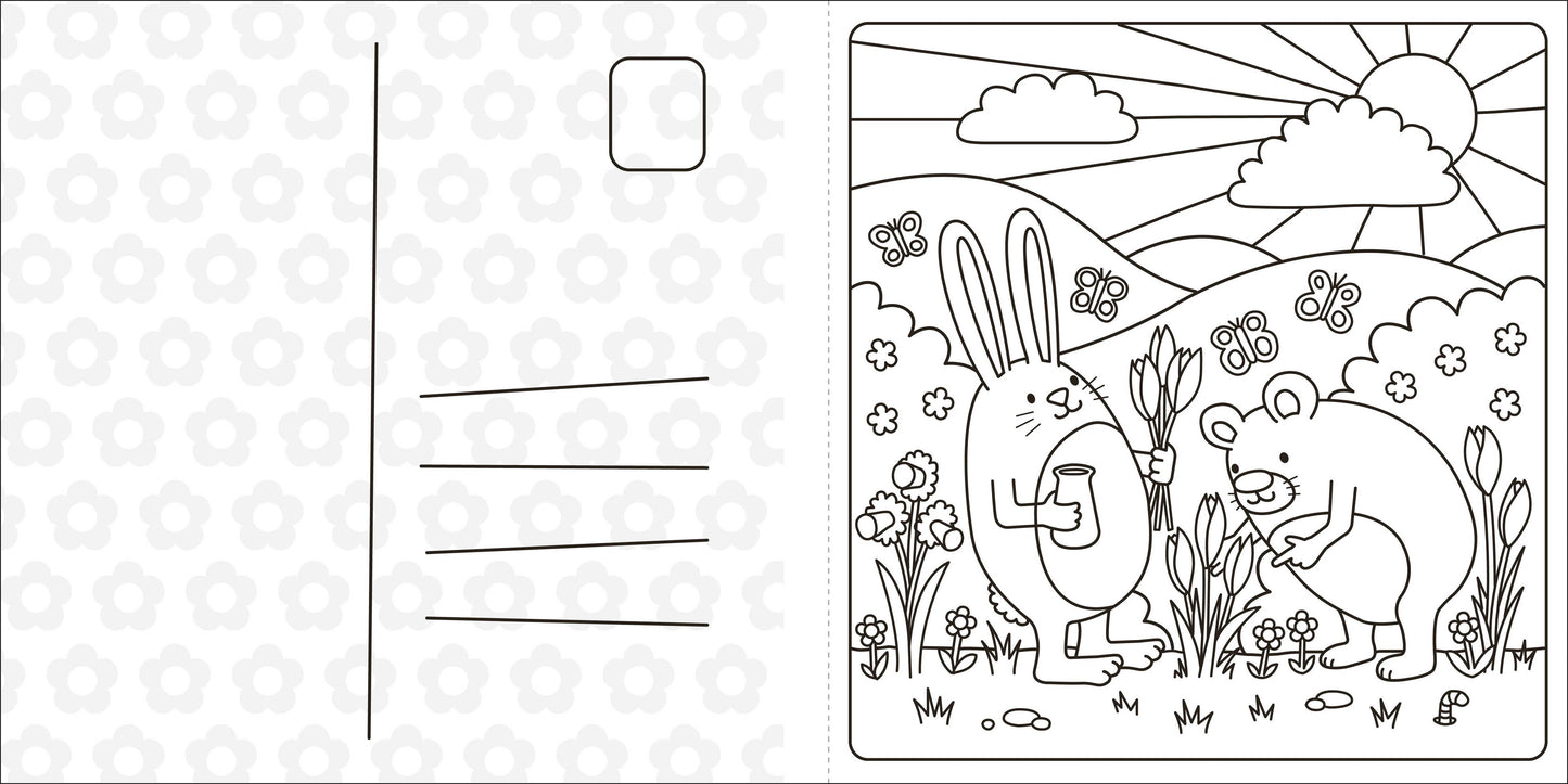 Super Cute Cozy Springtime Coloring Book