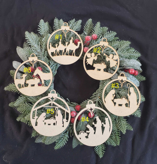 Faith / Christmas story ornament