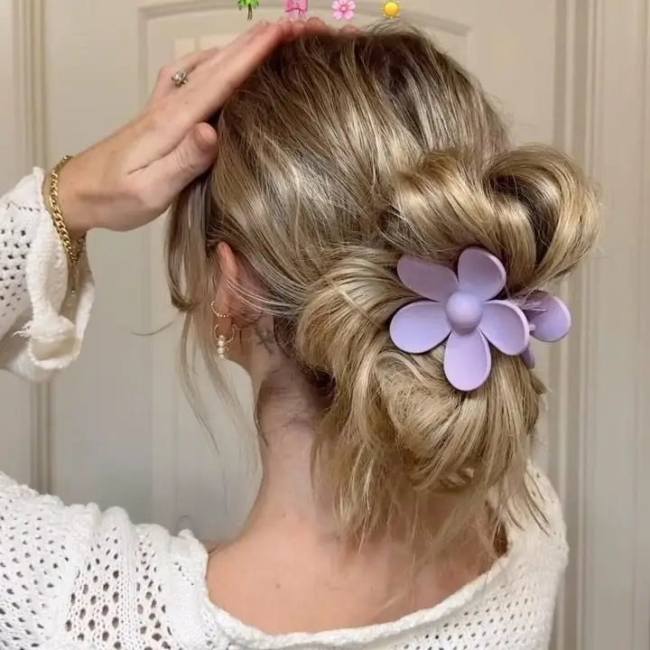 Floral Hair Claw Clip - 2.75"