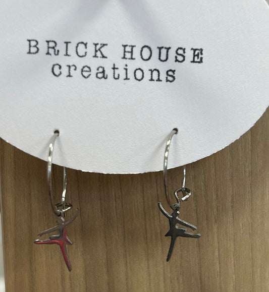 BrickHouse Creations Ballerina Hoop Earrings