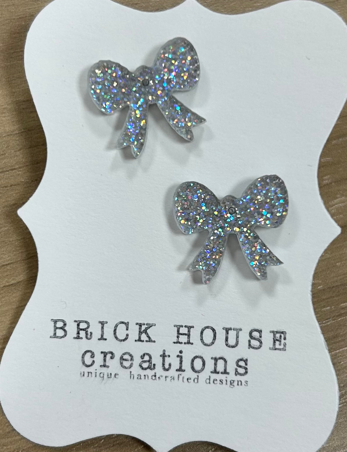 BrickHouse Creations Acrylic Bow Earrings