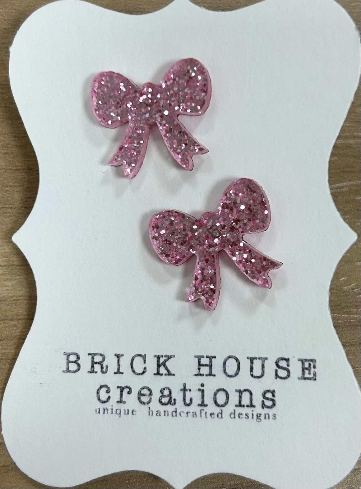 BrickHouse Creations Acrylic Bow Earrings
