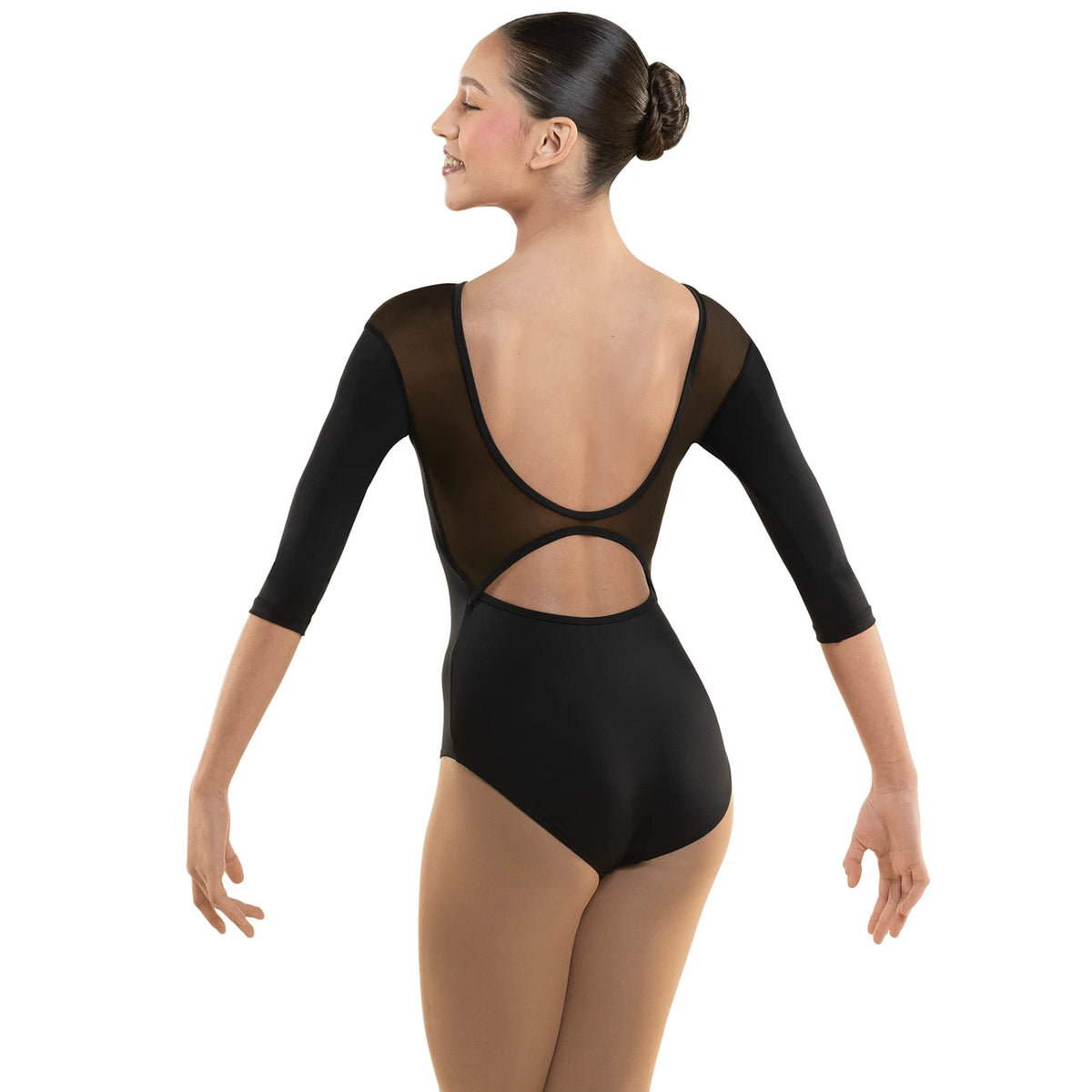 Revolution Mesh Scoop Back 3/4 Sleeve Leotard
