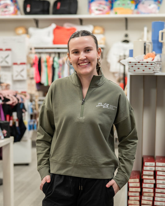 Merch - BritZa Quarter Zip Pullover (Pine)