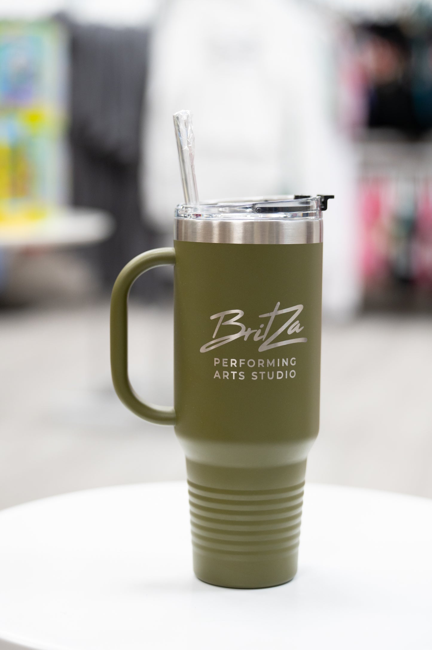BritZa 40oz Travel Mug With Handle