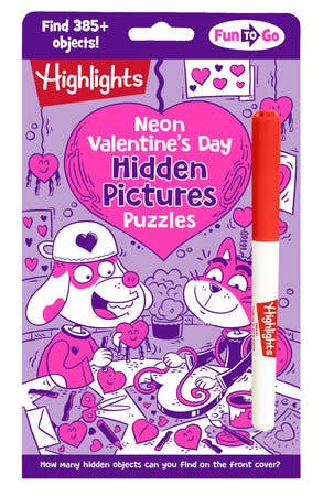 Activities - Neon Valentine's Day Hidden Pictures Puzzles