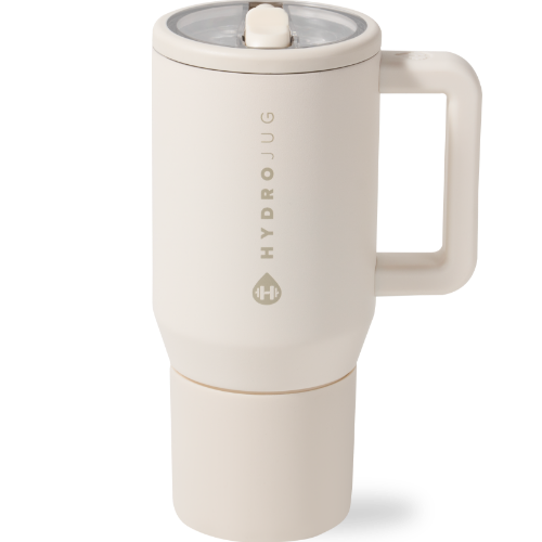 Cream HydroJug 20 oz Traveler Tumbler