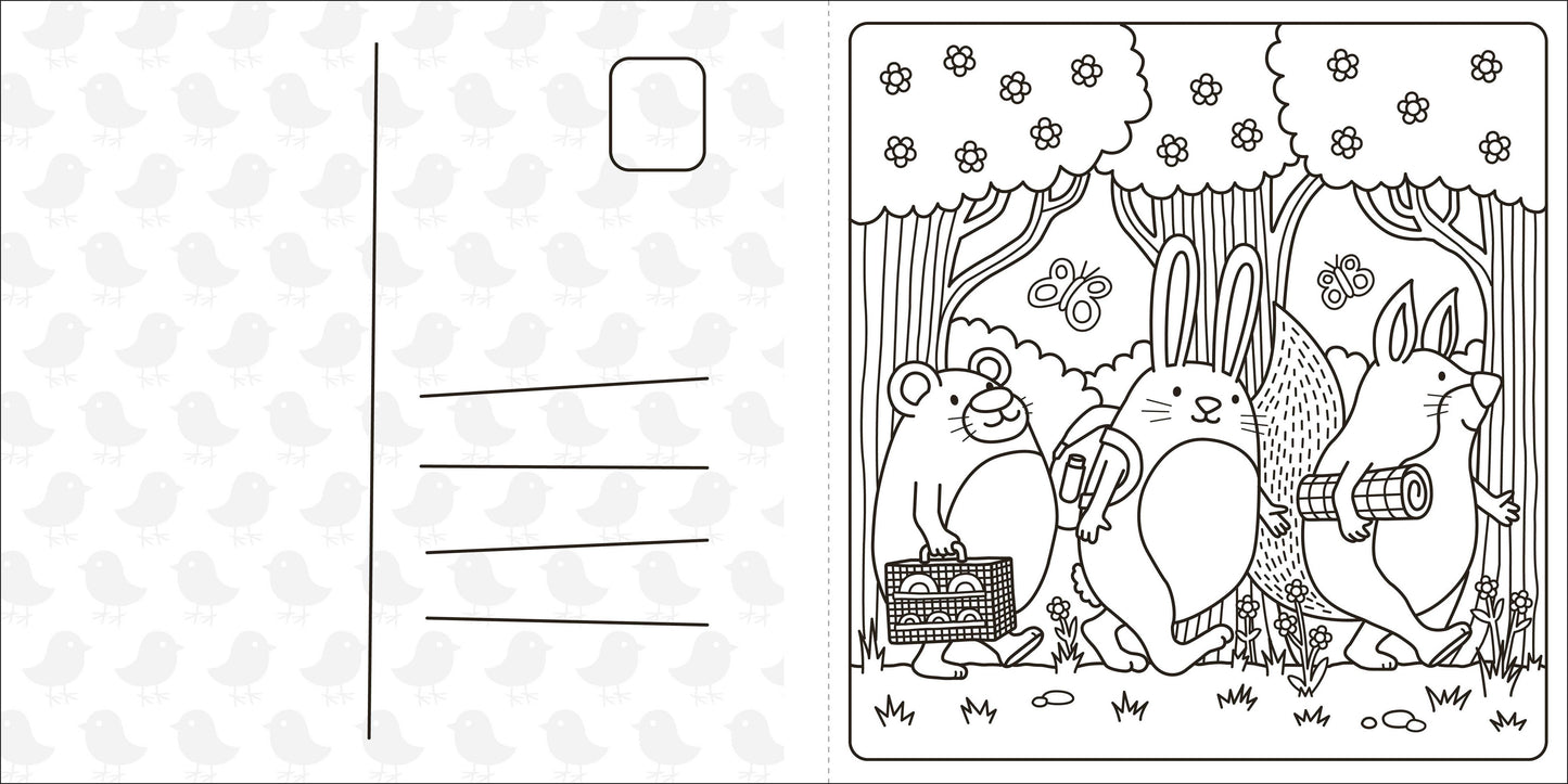 Super Cute Cozy Springtime Coloring Book