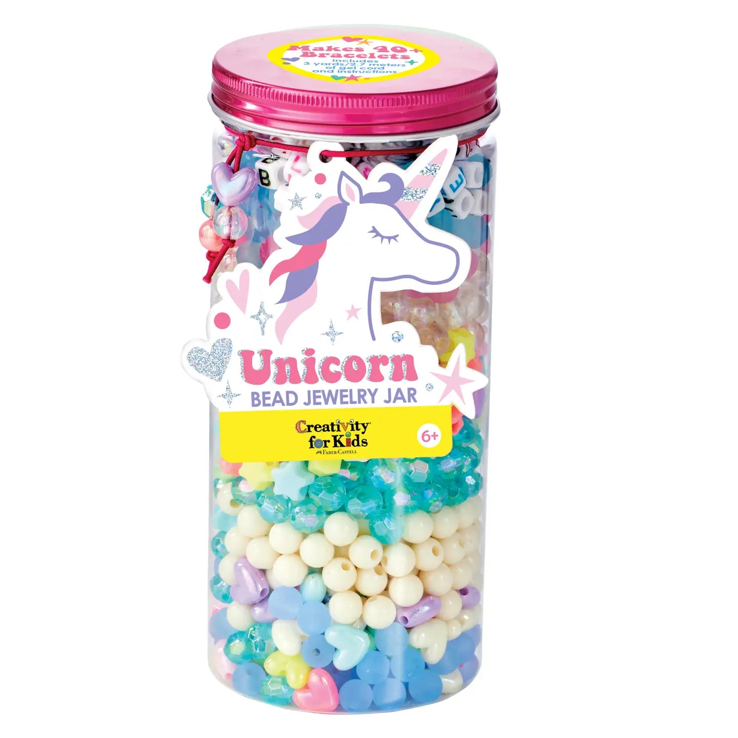 Bead Jewelry Jar Unicorn - Diy Bracelet Craft Kit For Kids