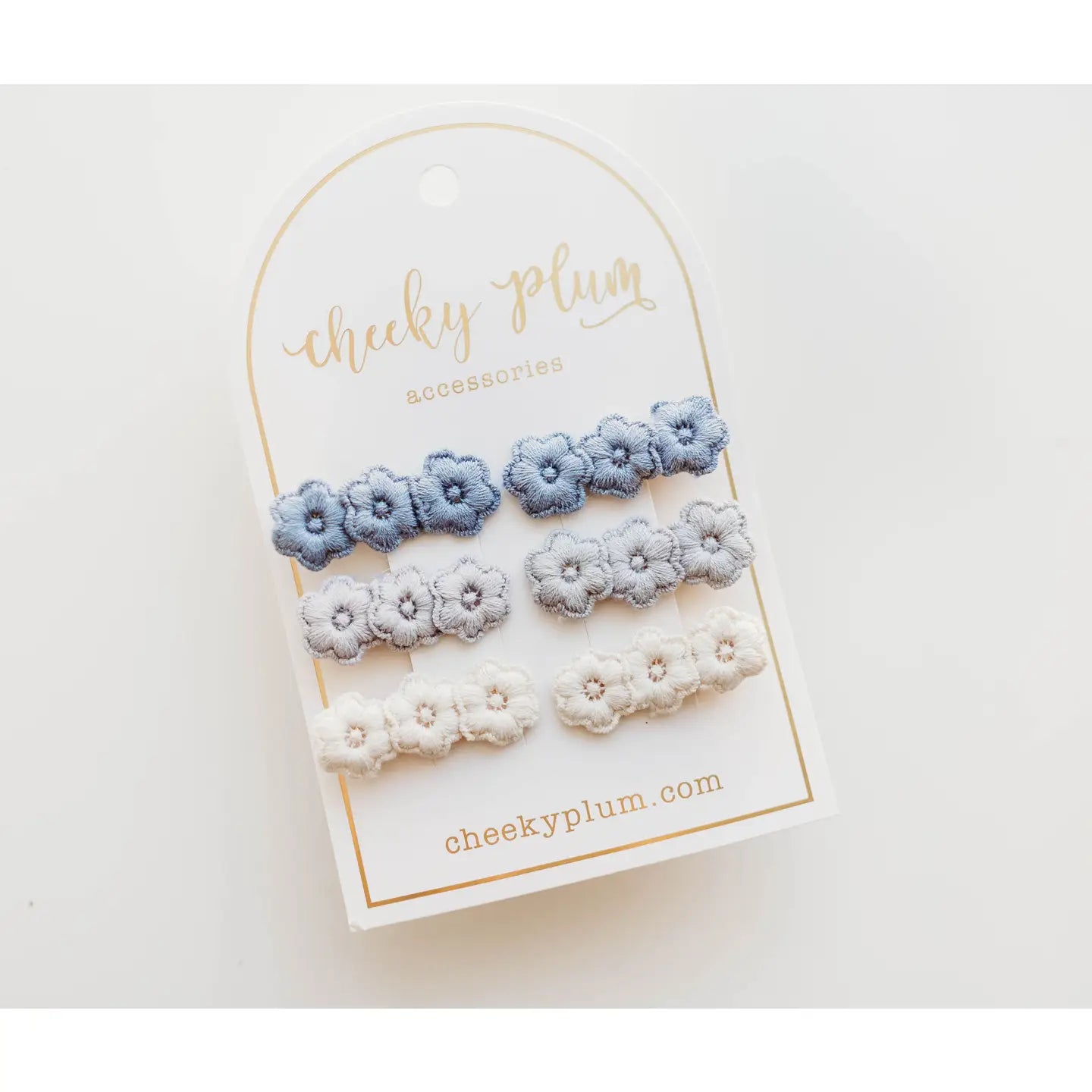 Embroidery Hair Clip Set