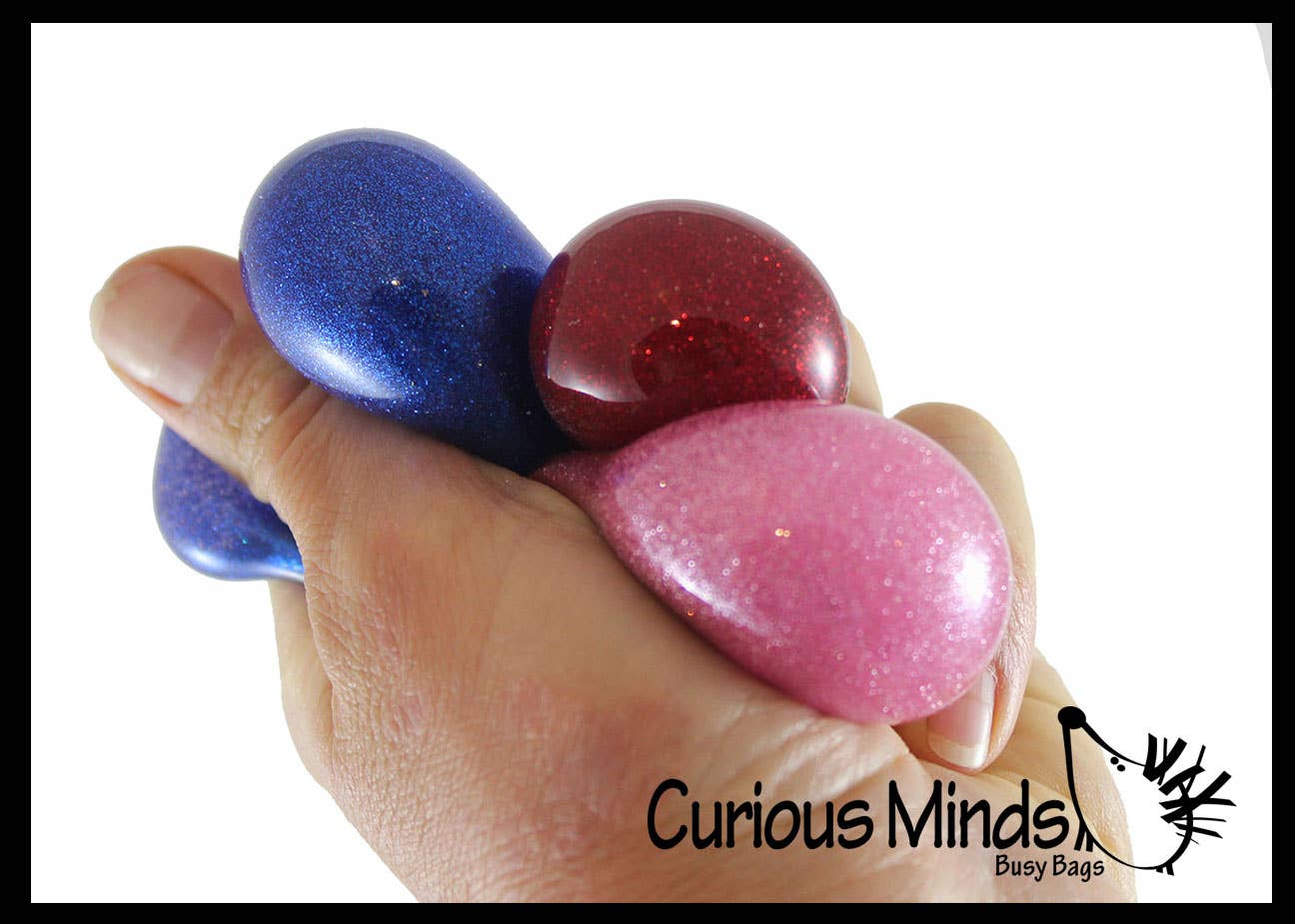 3 Stress Balls -Metallic Glitter