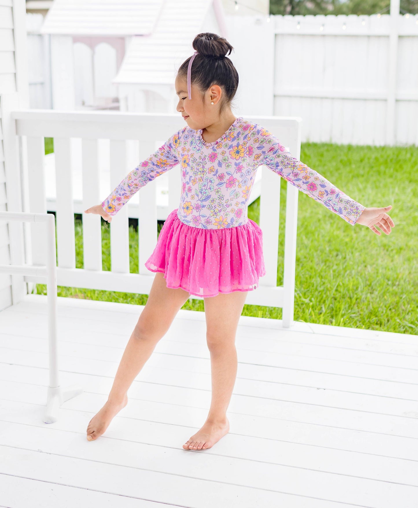 Farrah Leotard - Sunset Sorbet (Long Sleeve)